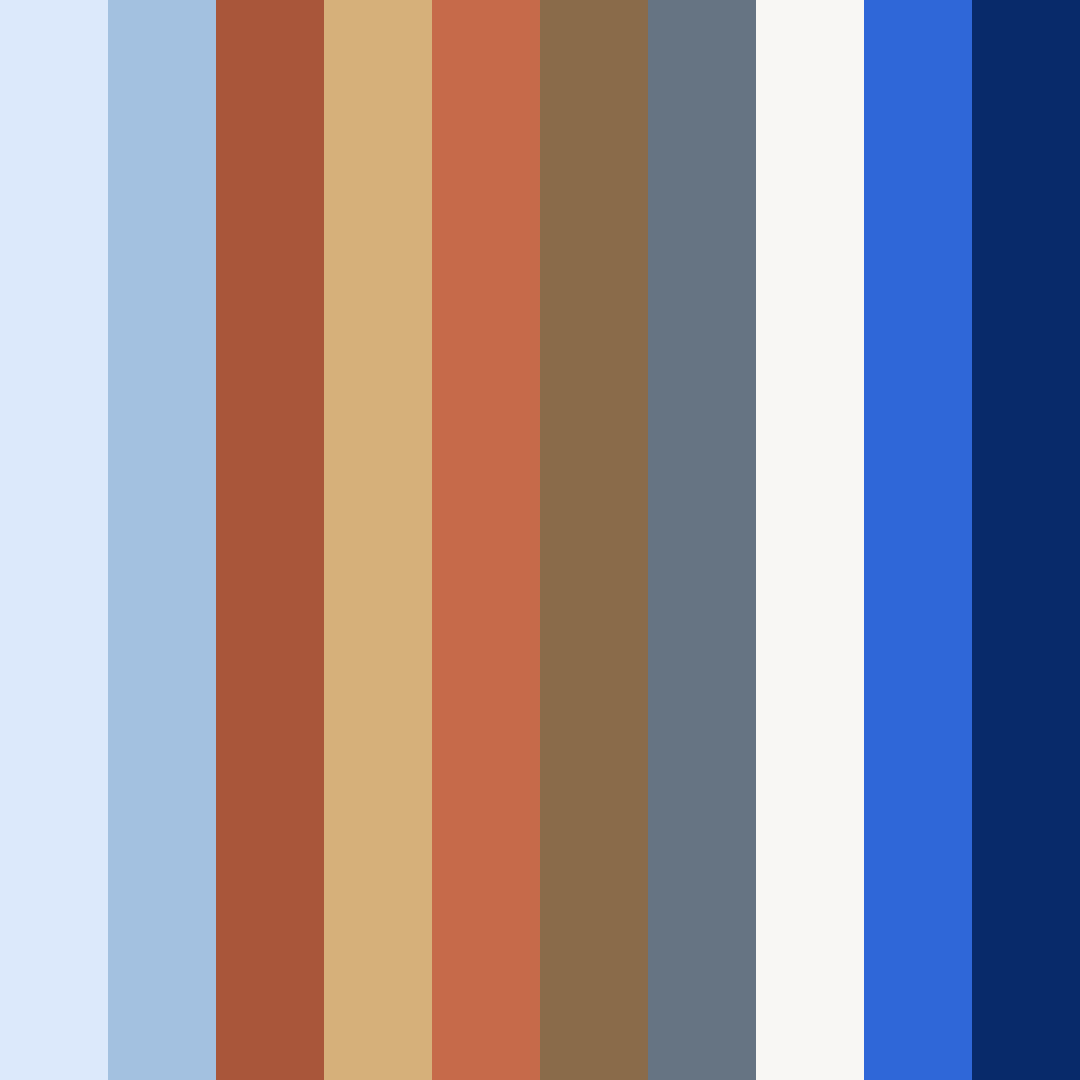 Download serene horizon color palette PNG image (square)