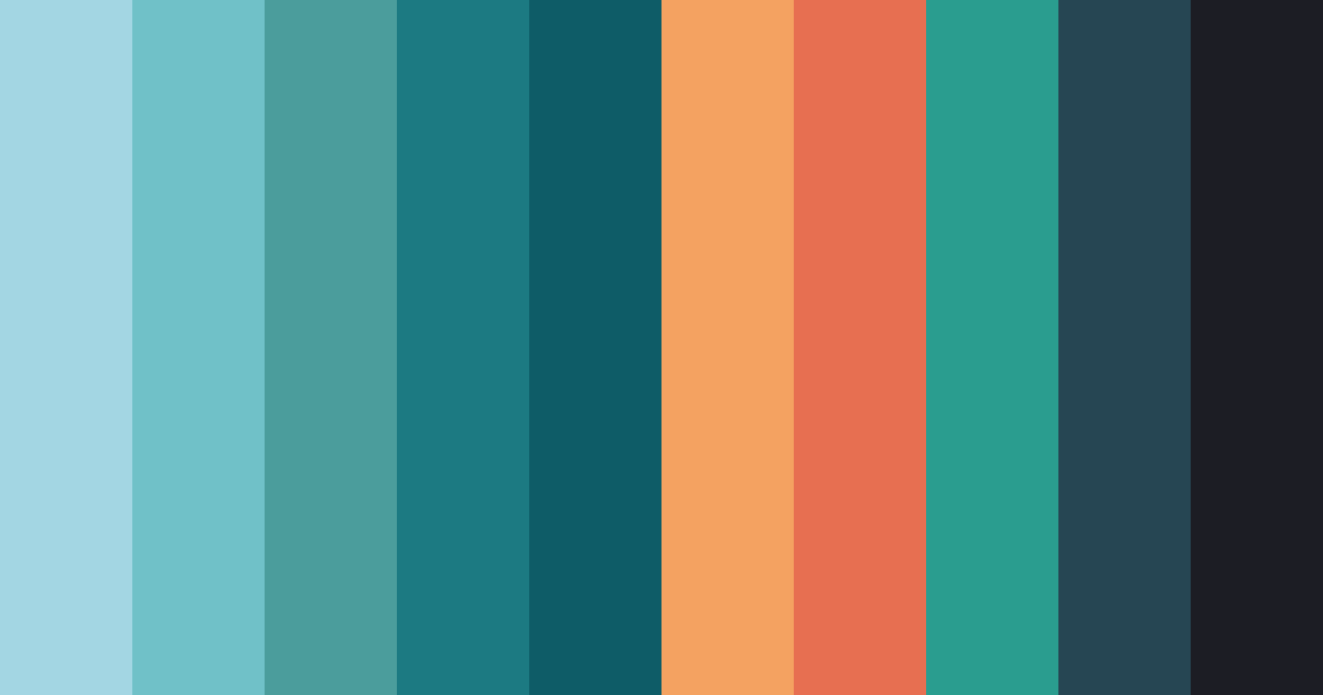 Download ocean sunset harmony color palette PNG image (landscape)