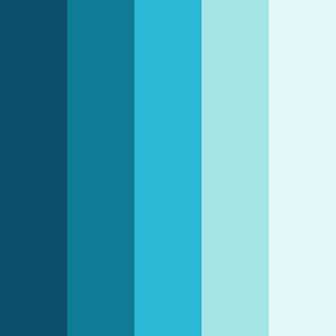 Download teal ocean color palette PNG image (square)