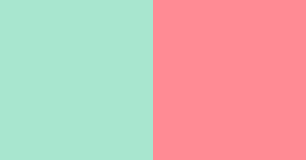 Download mint green and baby pink color palette PNG image (landscape)