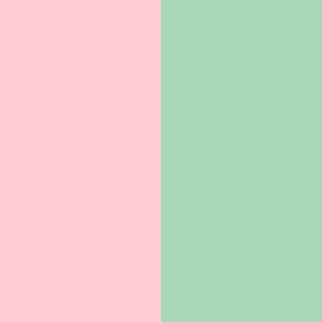 Download soft pink and green color palette PNG image (square)