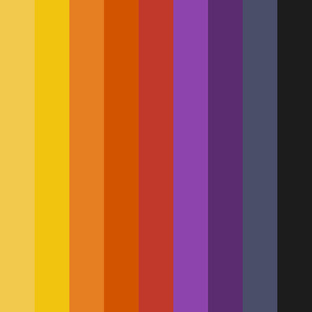 Download vibrant yellow-orange color palette PNG image (square)