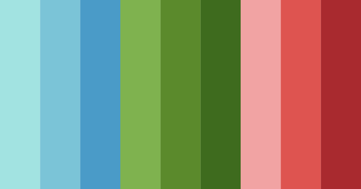 Download blue tropics color palette PNG image (landscape)