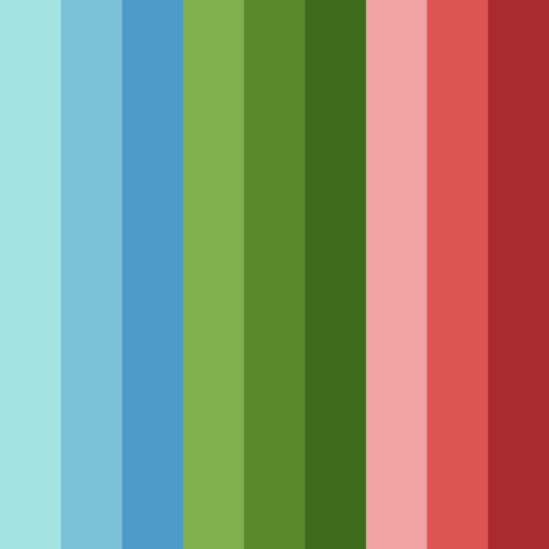 Download blue tropics color palette PNG image (square)