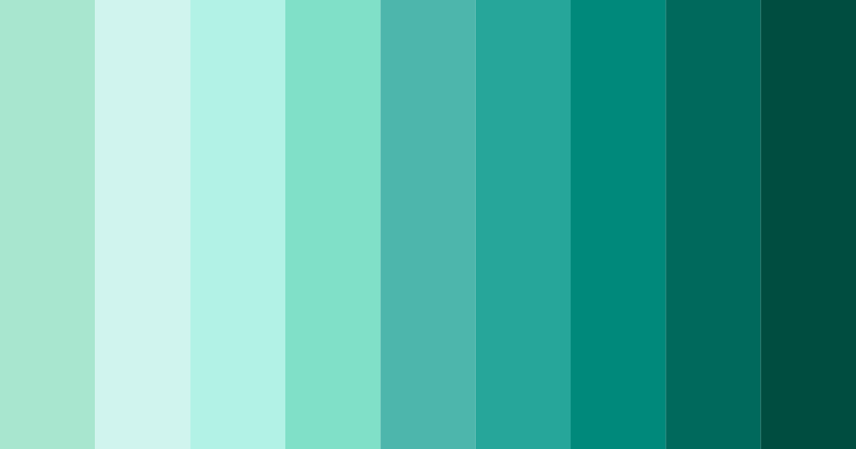 Download cool greens color palette PNG image (landscape)