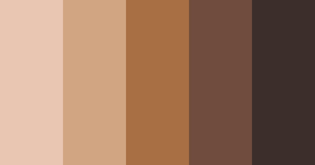 Download chocolate shades color palette PNG image (landscape)