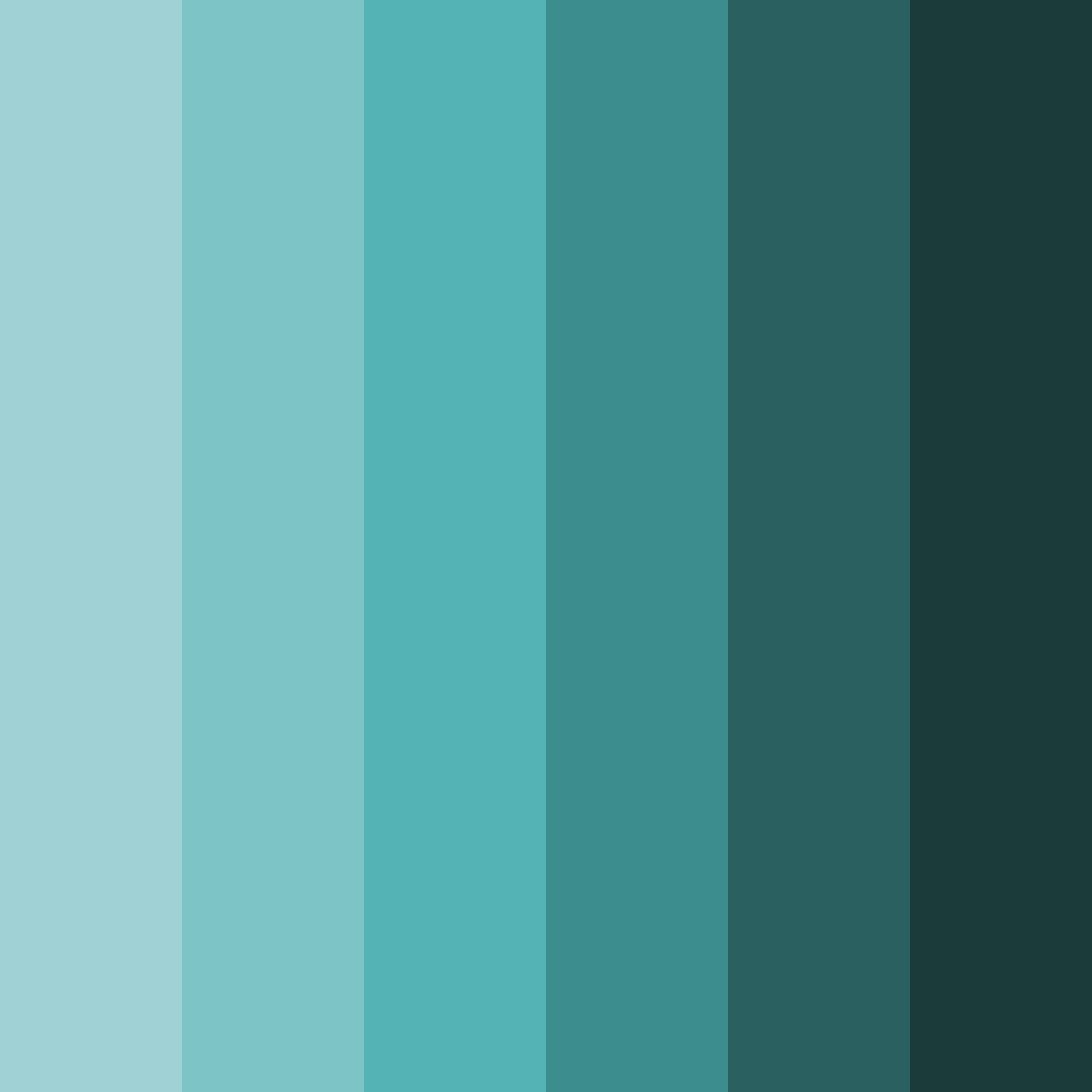 Download teal ocean color palette PNG image (square)
