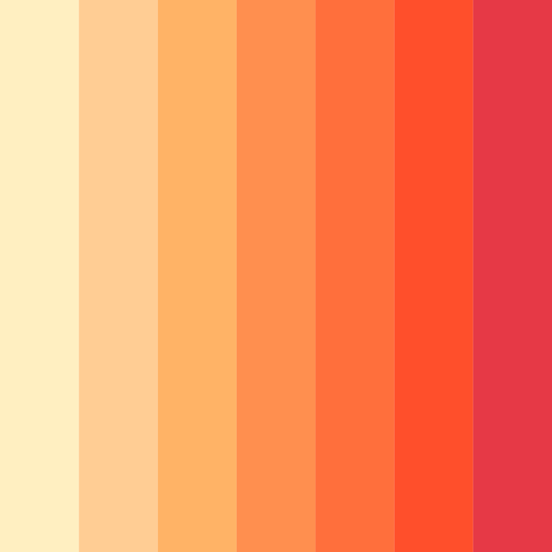 Download warm red color palette PNG image (square)