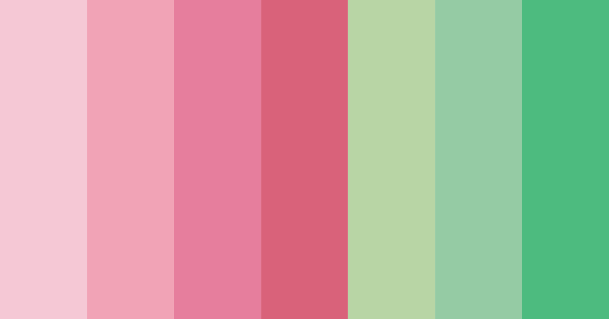 Download pink green dreams color palette PNG image (landscape)