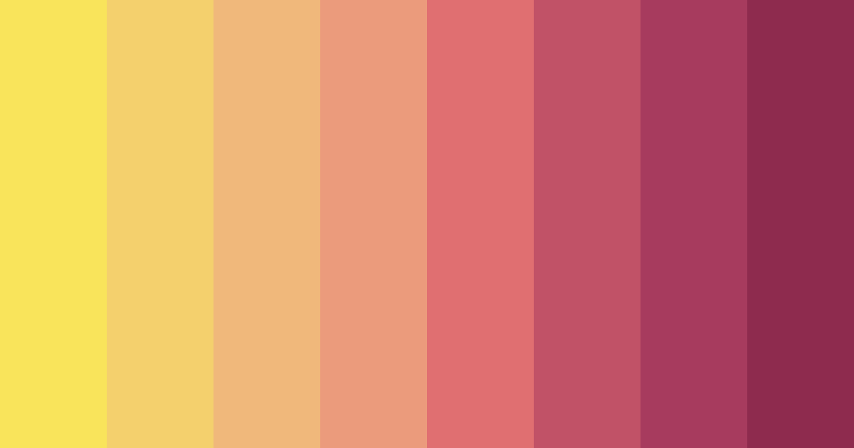 Download pale yellow sunset color palette PNG image (landscape)