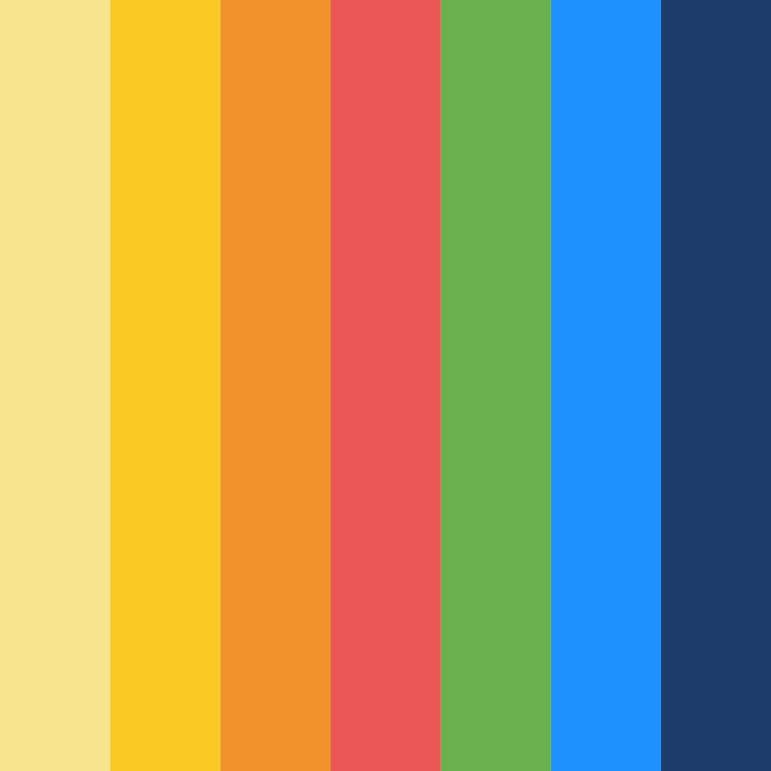 Download colors of sunshine and sky color palette PNG image (square)