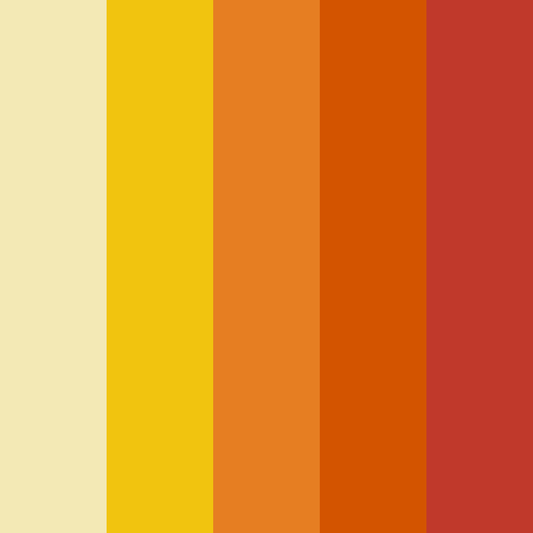Download sunset citrus burst color palette PNG image (square)