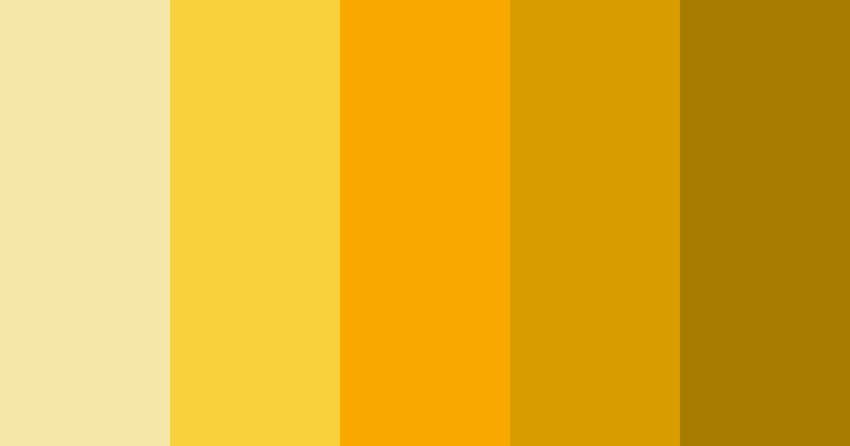 Download yellow sunshine color palette PNG image (landscape)