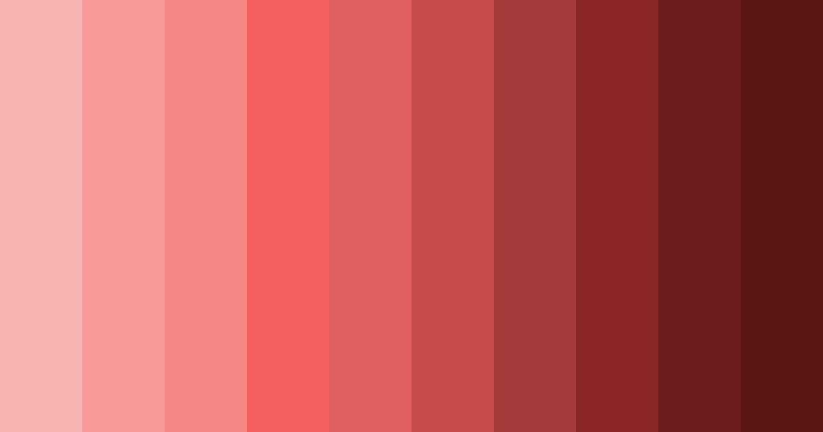 Download shades of red color palette PNG image (landscape)