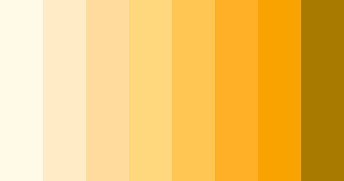 Download creamy yellow color palette PNG image (landscape)