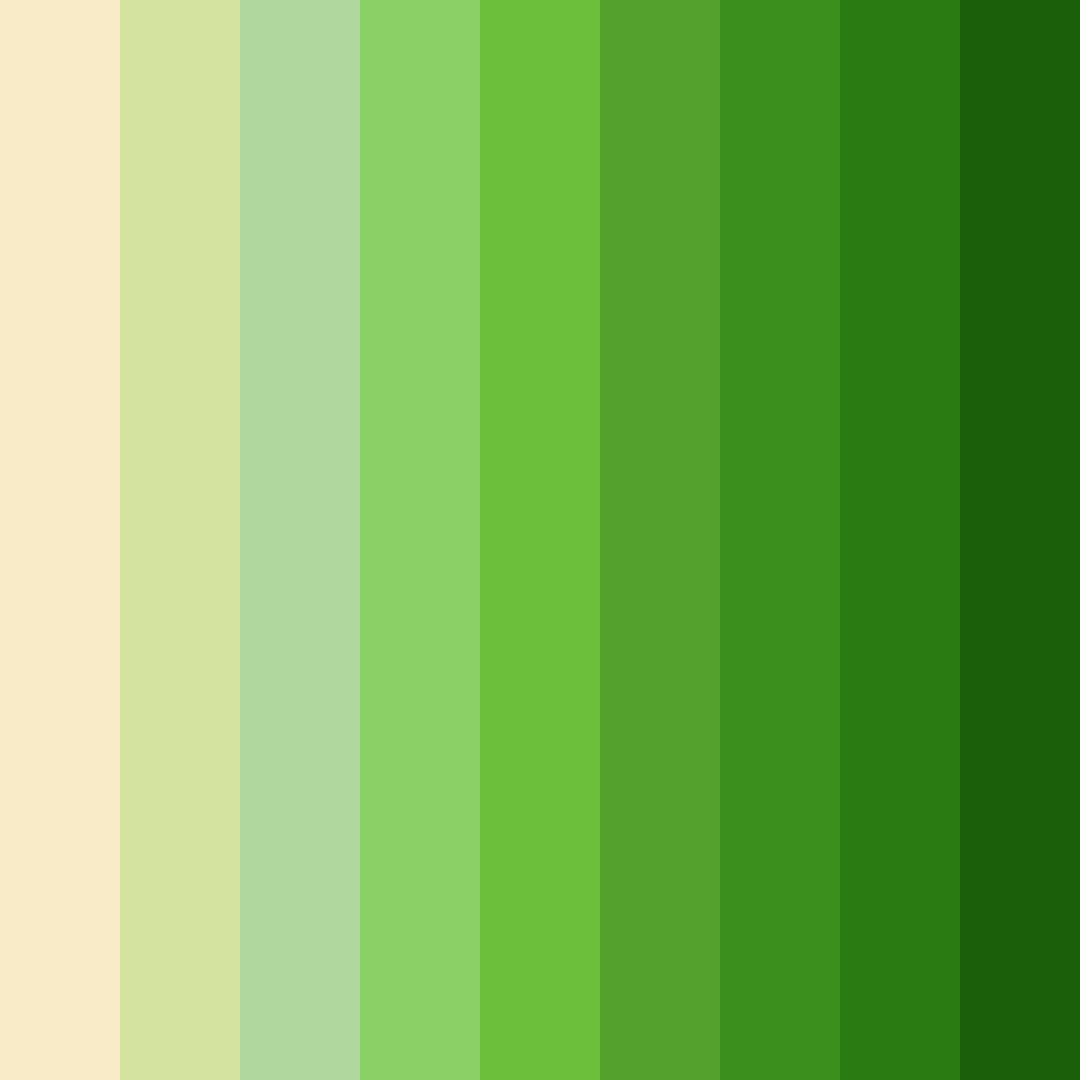 Download shades of green yellow color palette PNG image (square)