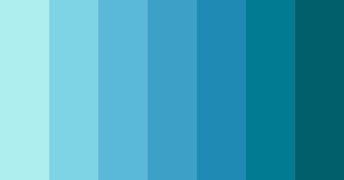 Download blue swimming color palette PNG image (landscape)