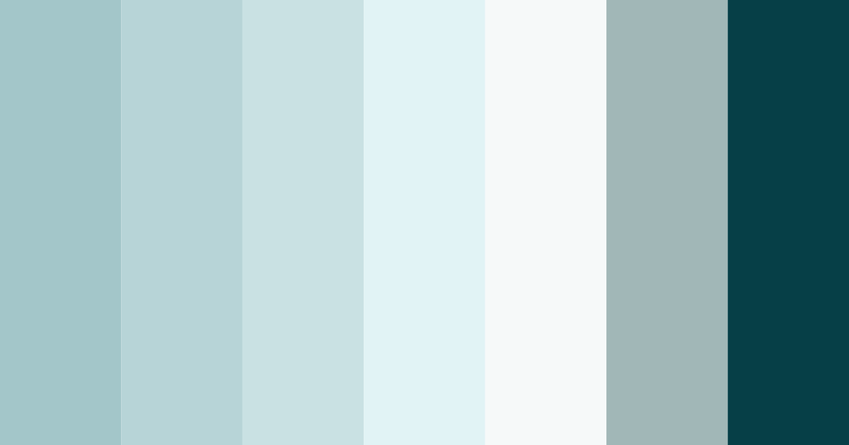 Download deep teal serenity color palette PNG image (landscape)