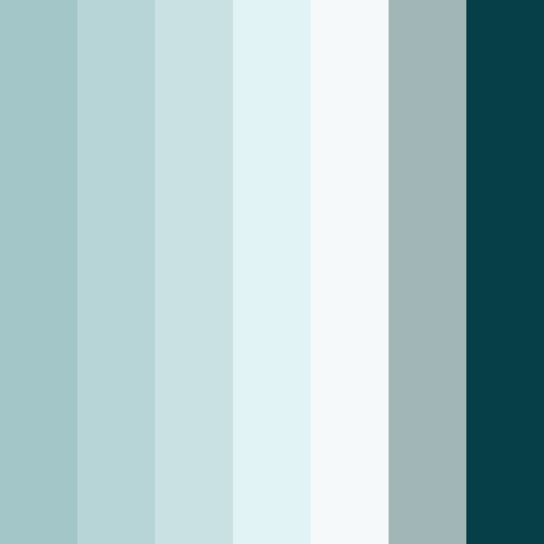 Download deep teal serenity color palette PNG image (square)