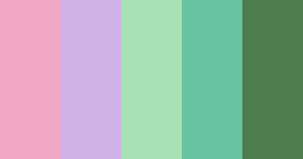 Download whimsical garden dream color palette PNG image (landscape)