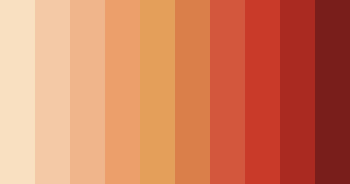 Download shades of ocre color palette PNG image (landscape)