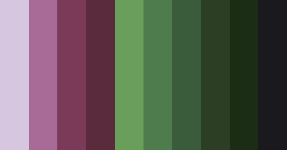 Download rich purple and green color palette PNG image (landscape)