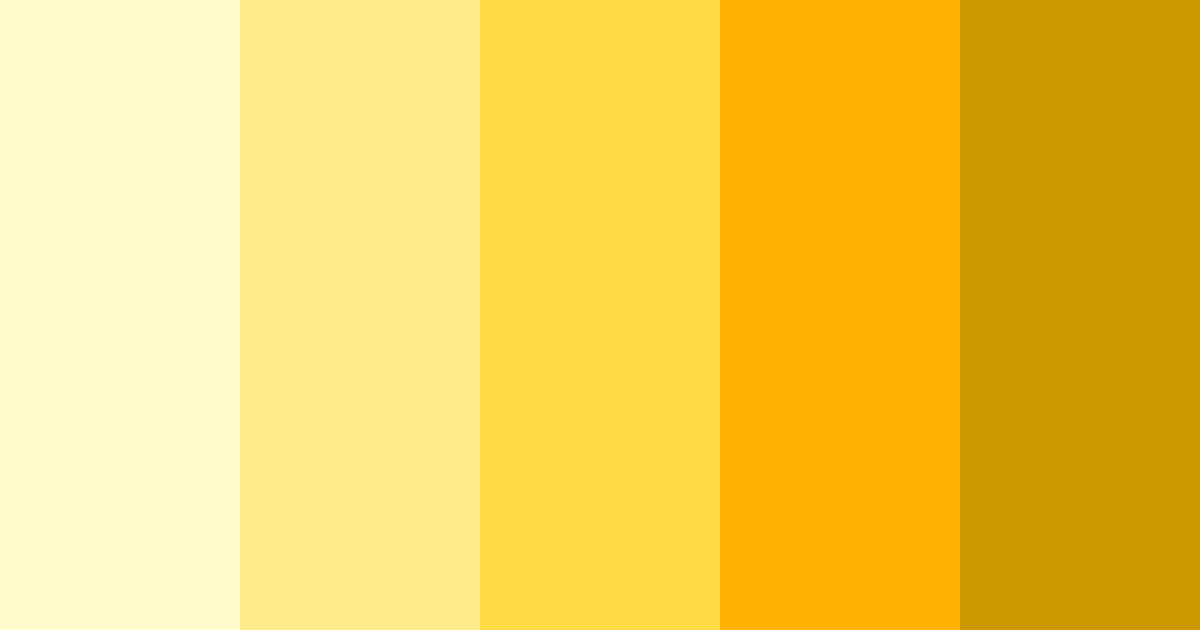 Download yellow sunshine color palette PNG image (landscape)