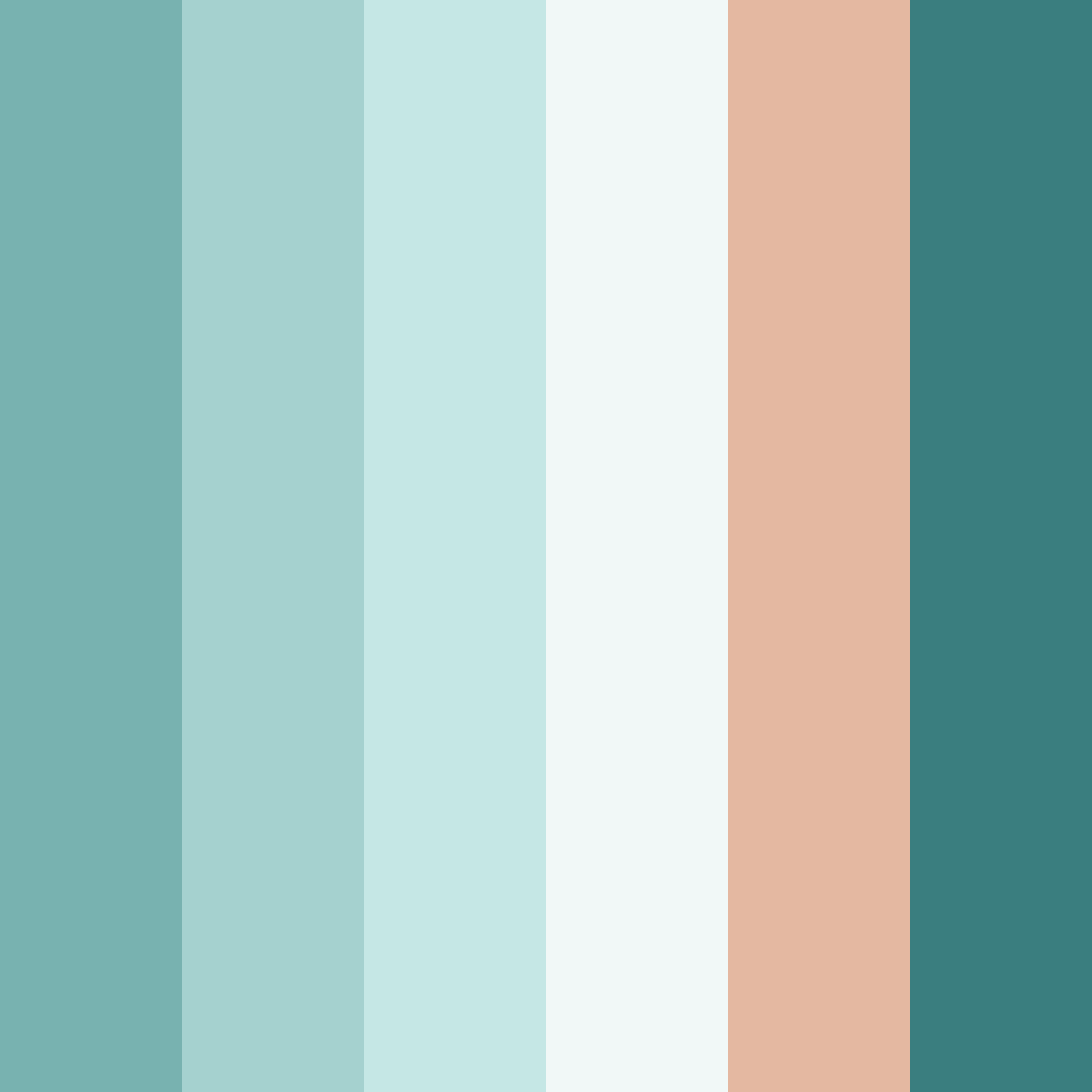 Download ocean breeze serenity color palette PNG image (square)