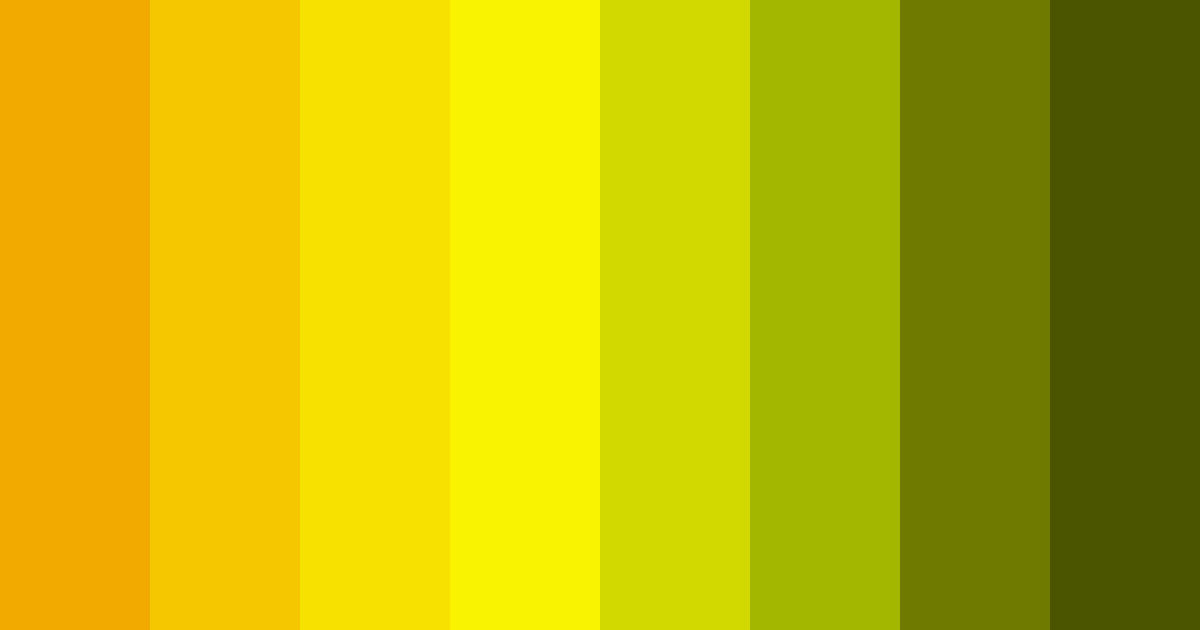 Download yellow shades color palette PNG image (landscape)