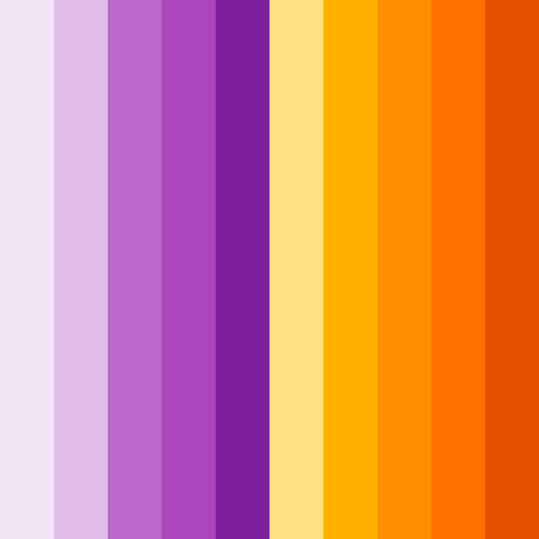 Download purple sunrise color palette PNG image (square)