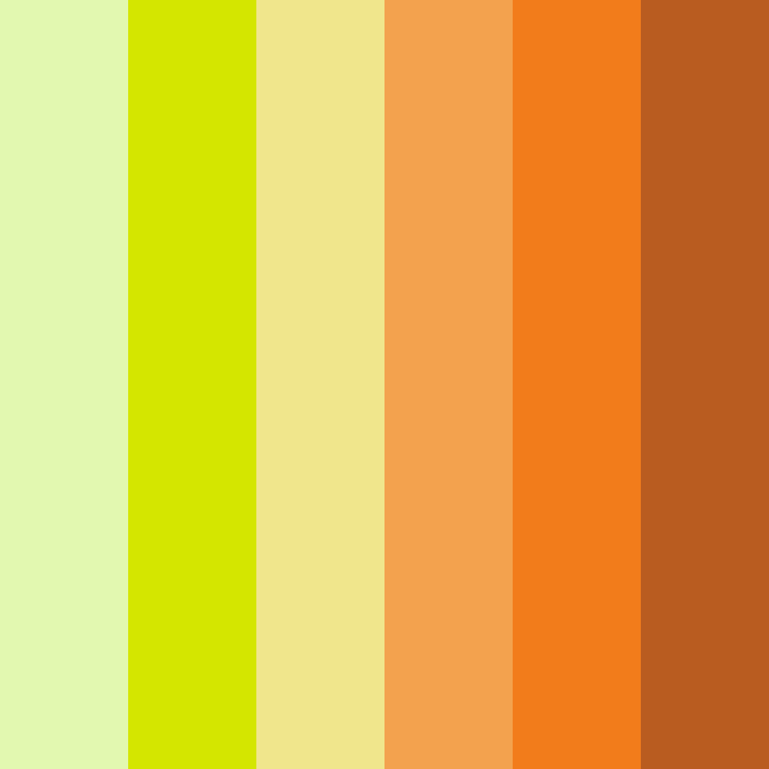 Download shades of green and orange color palette PNG image (square)