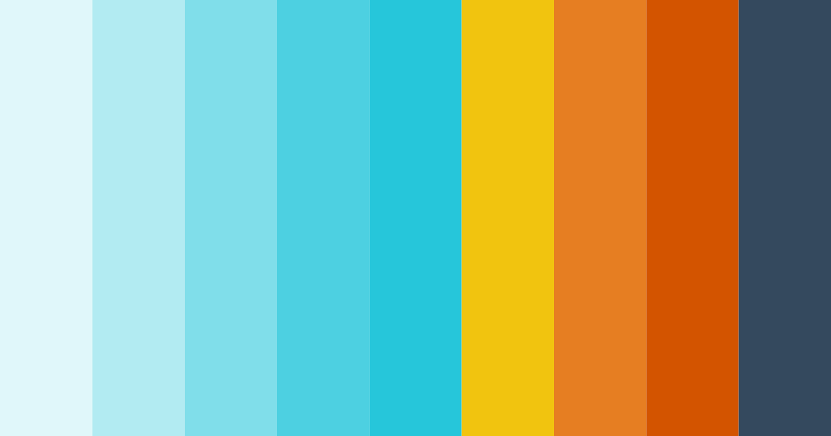 Download aqua horizon color palette PNG image (landscape)