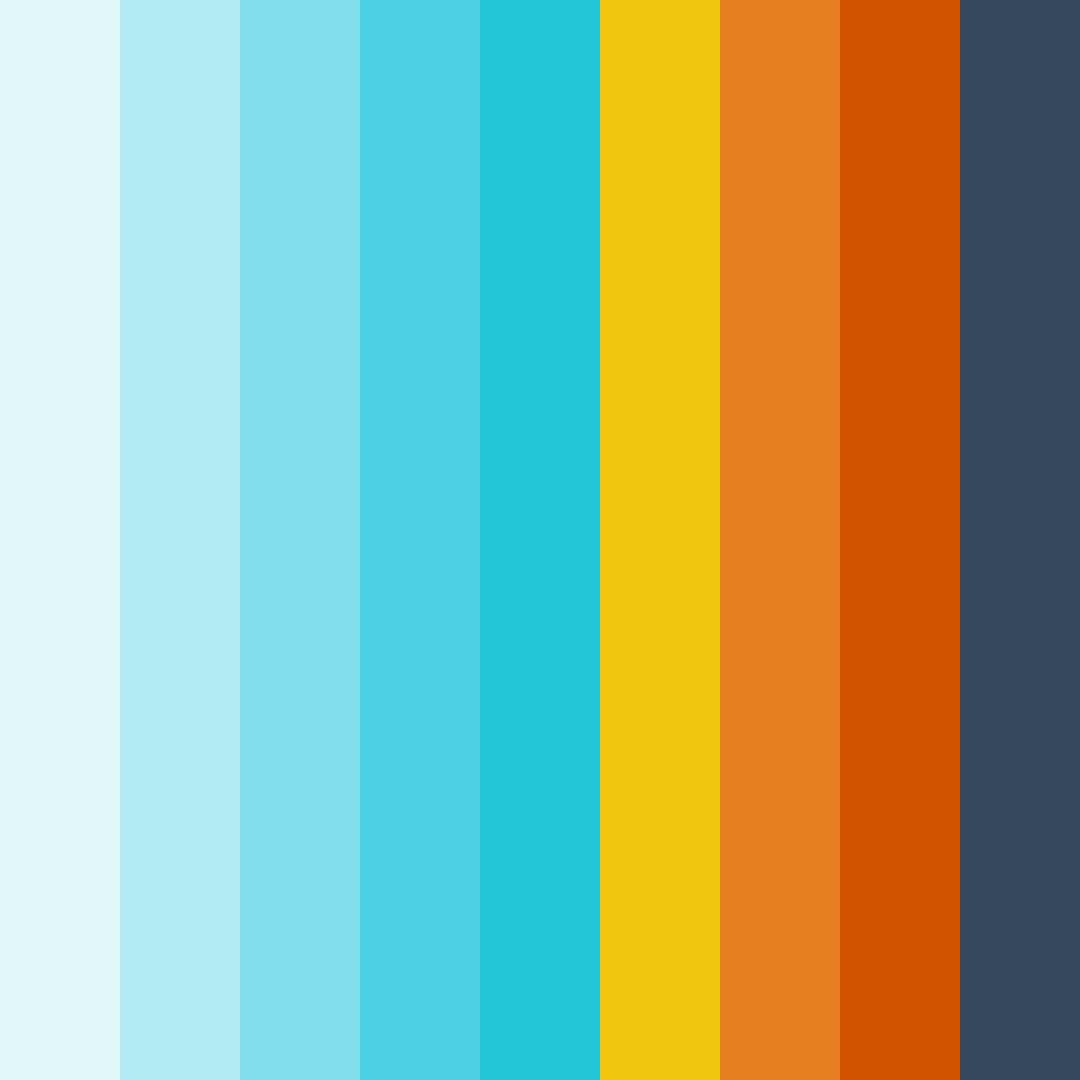 Download aqua horizon color palette PNG image (square)