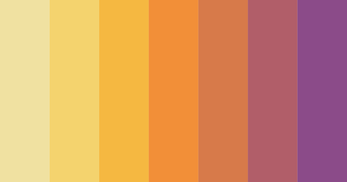 Download golden sunset serenade color palette PNG image (landscape)