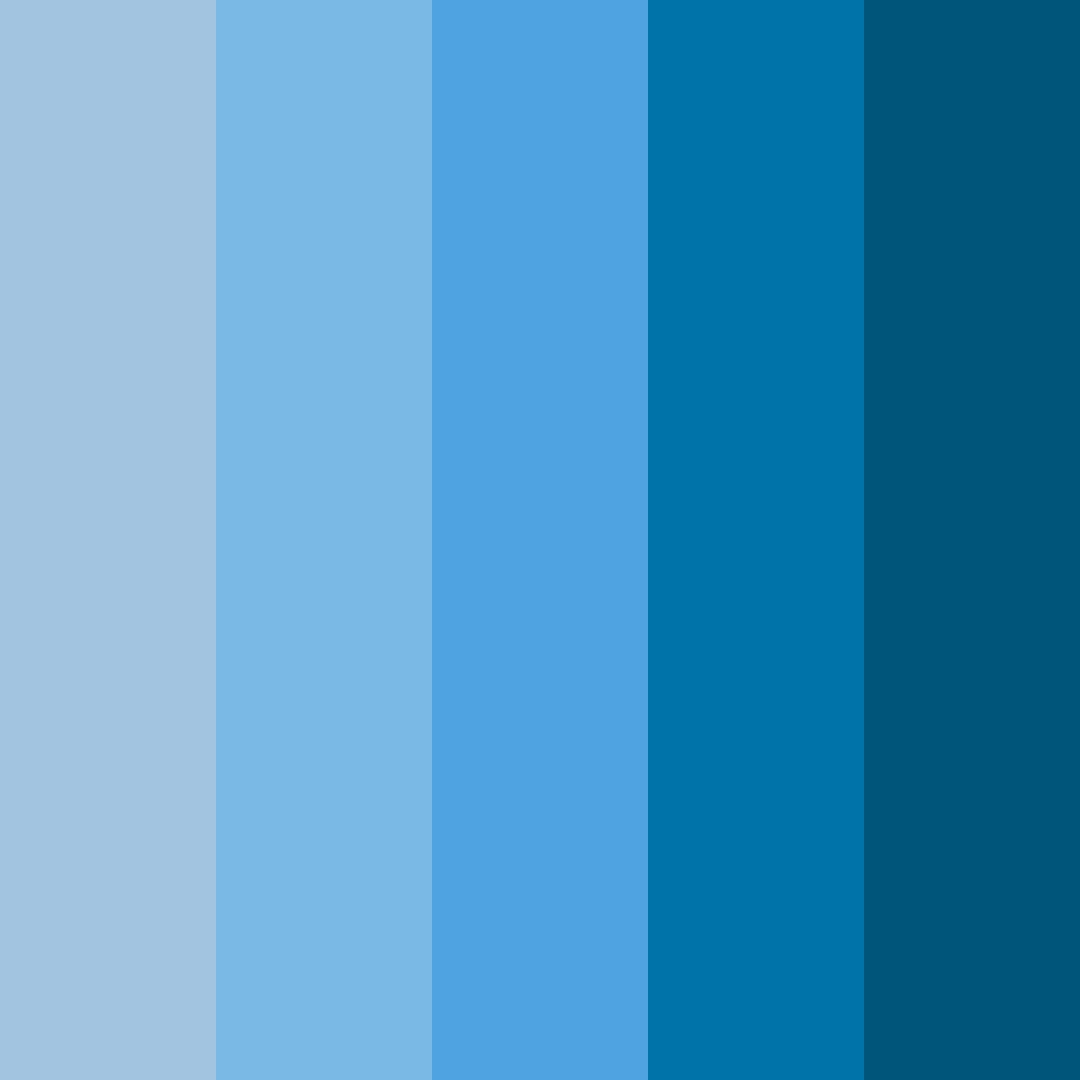 Download shades of blue color palette PNG image (square)