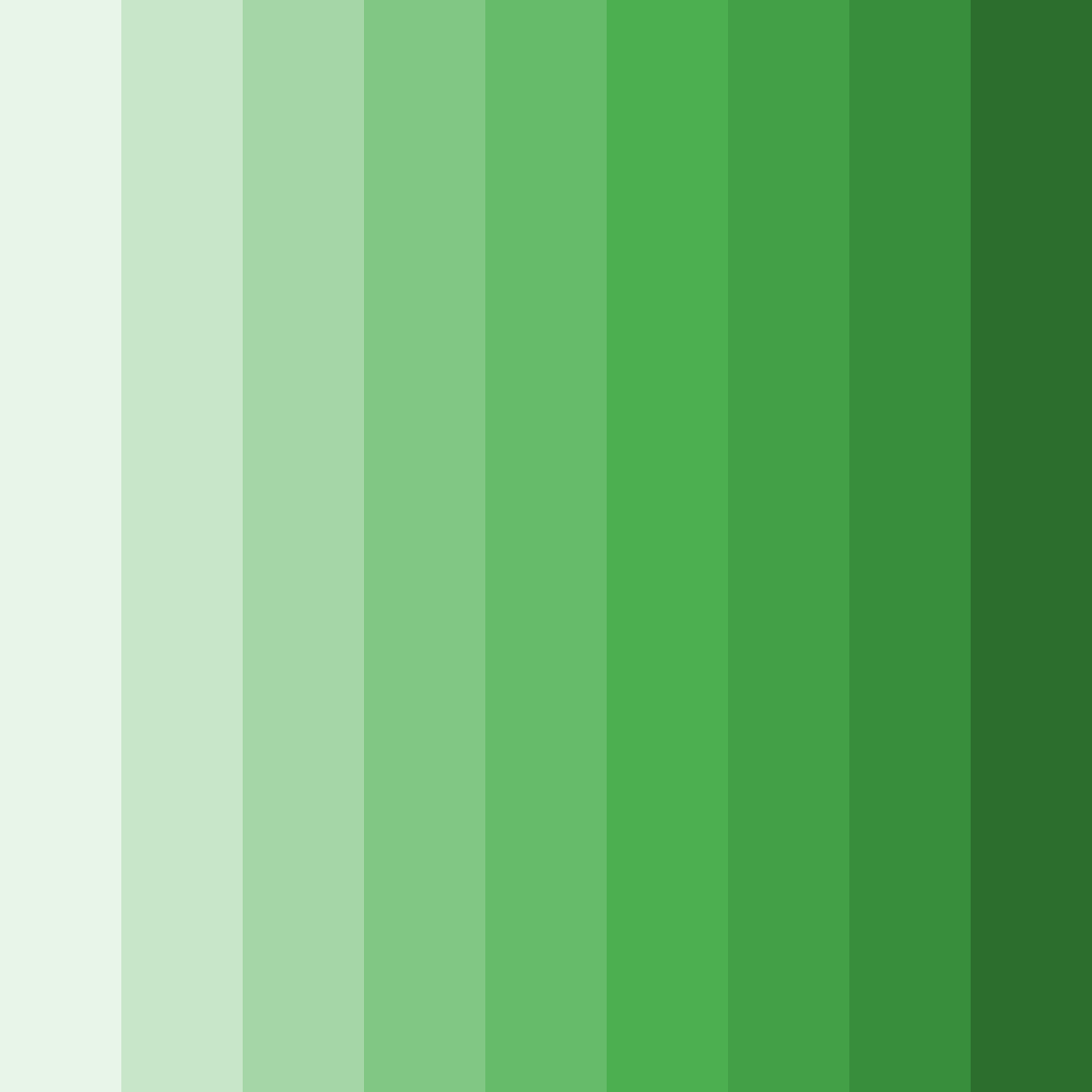 Download shades of green avocado color palette PNG image (square)