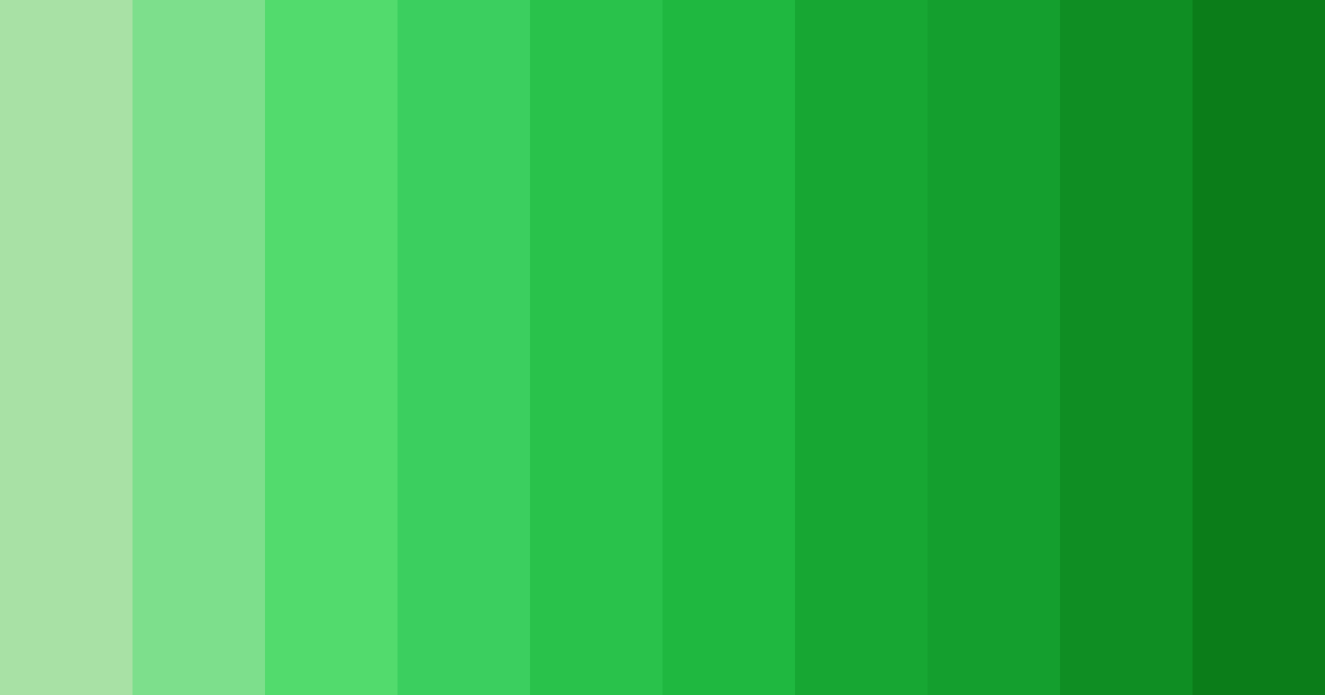 Download vibrant green color palette PNG image (landscape)