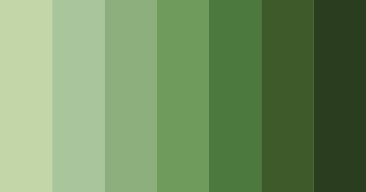 Download shades of green army color palette PNG image (landscape)