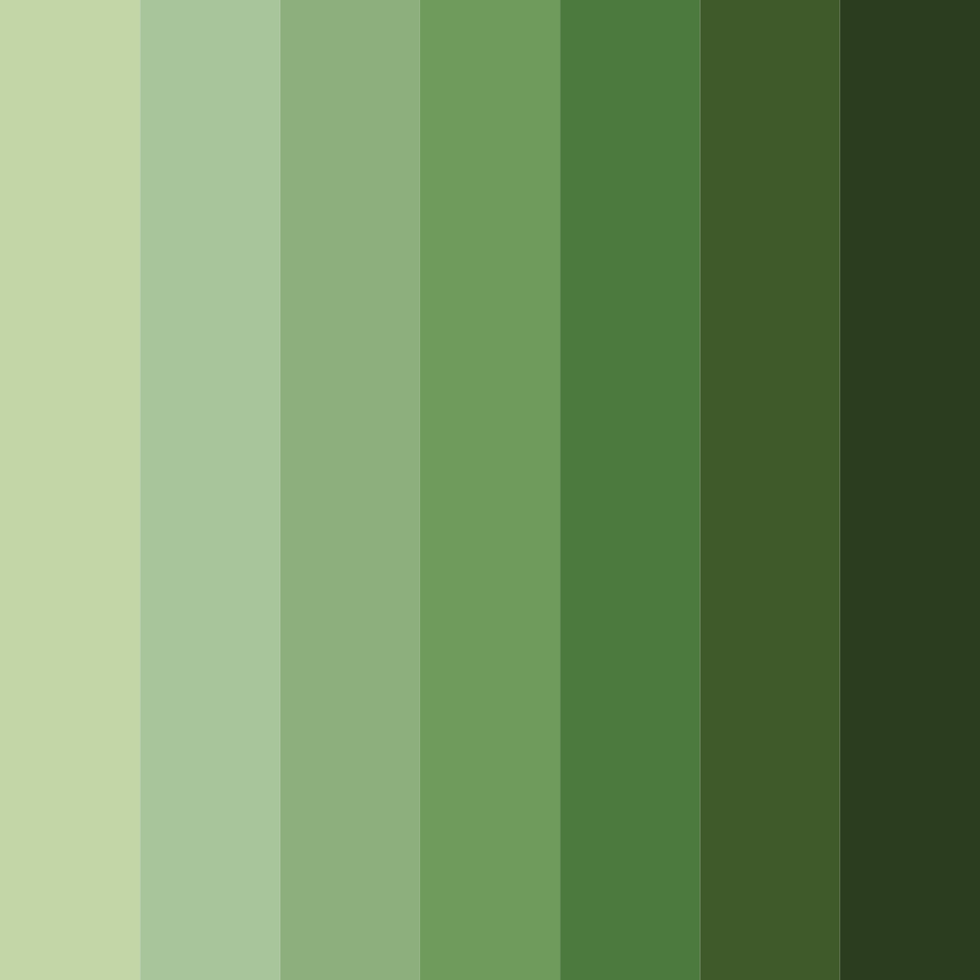 Download shades of green army color palette PNG image (square)