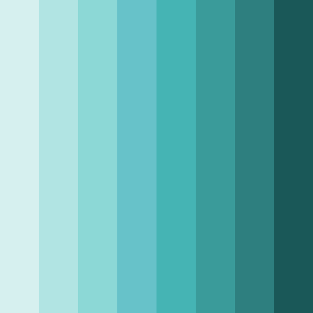 Download teal breeze color palette PNG image (square)