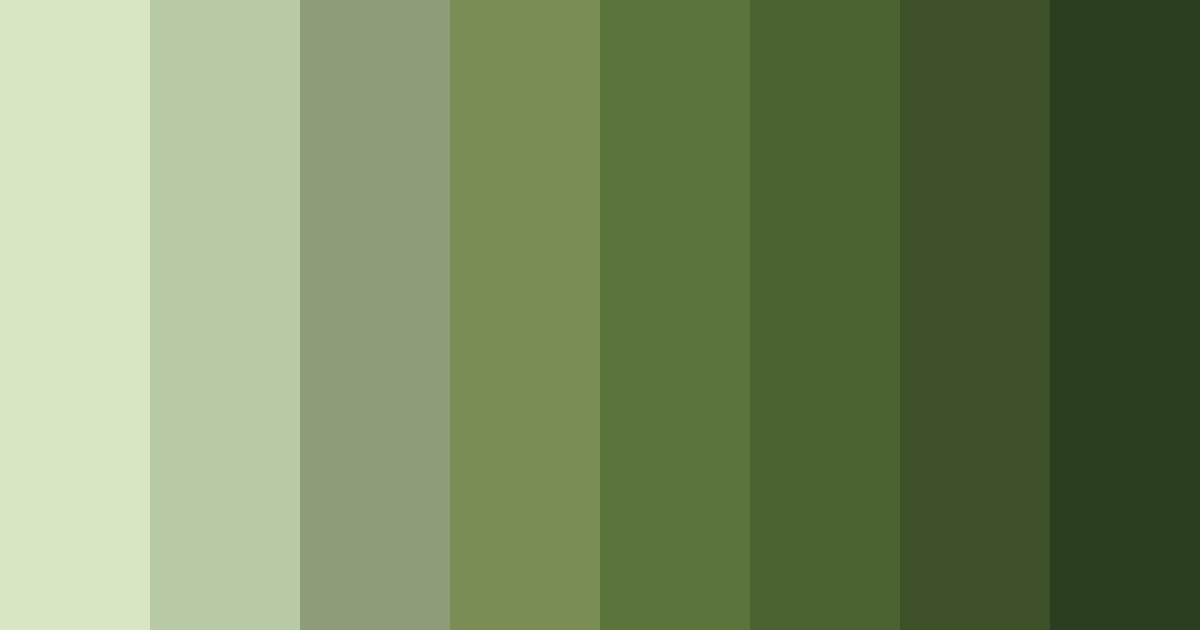 Download earthy green color palette PNG image (landscape)