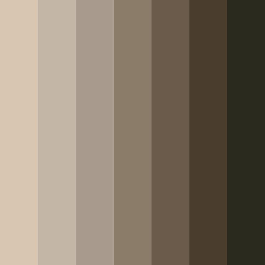 Download earthy sage color palette PNG image (square)