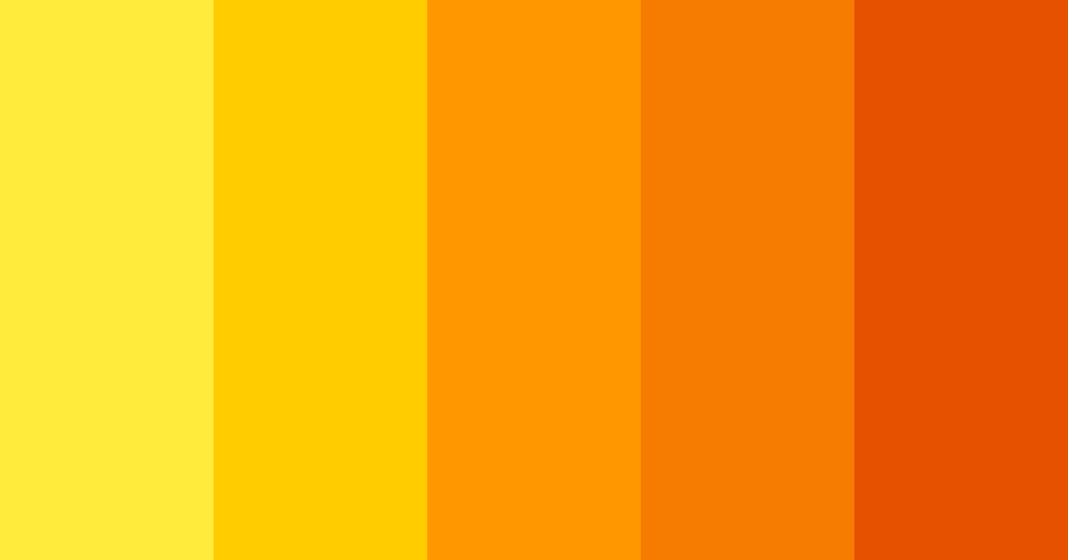 Download shades of yellow color palette PNG image (landscape)