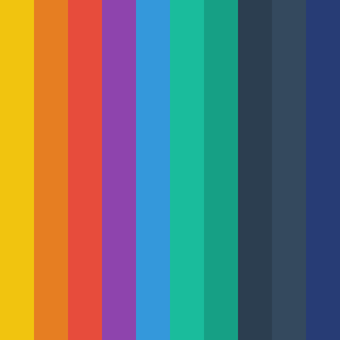 Download vibrant cyberpunk color palette PNG image (square)