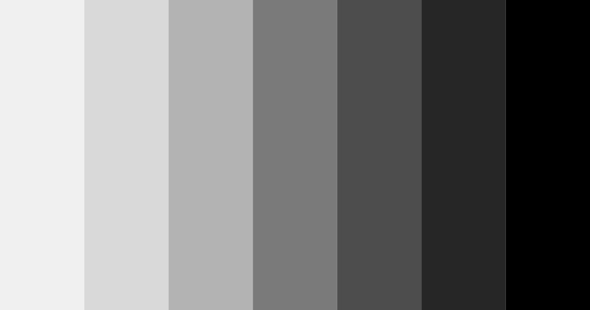 Download shades of black color palette PNG image (landscape)