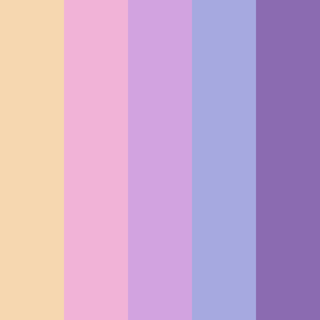 Download whimsical pastels color palette PNG image (square)