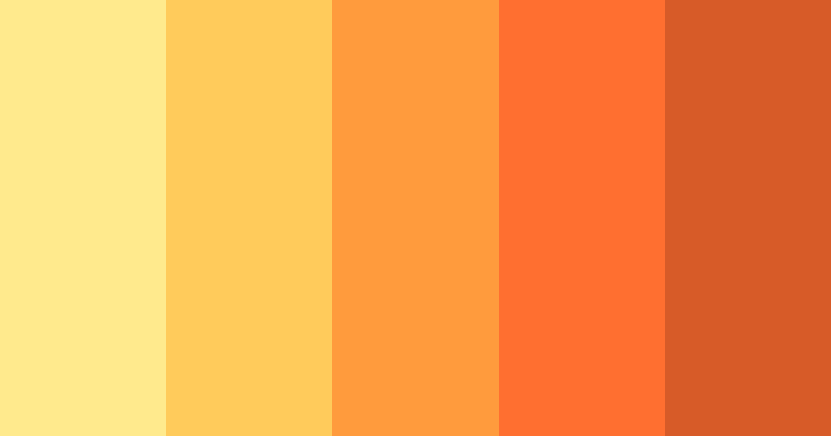 Download summer orange color palette PNG image (landscape)