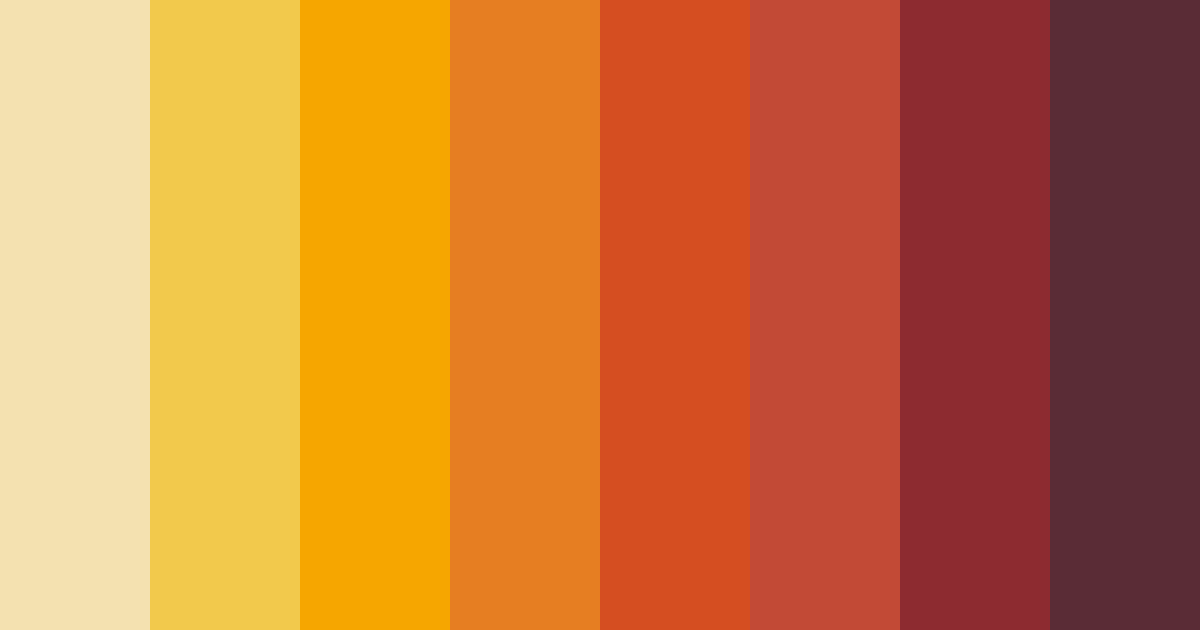 Download autumn ember glow color palette PNG image (landscape)