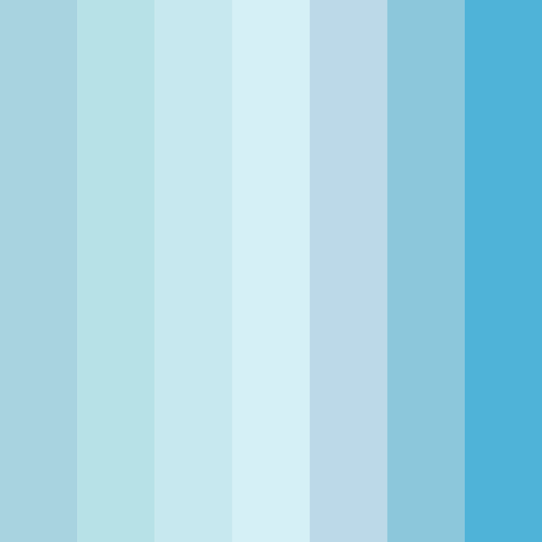 Download pastel blue serenity color palette PNG image (square)