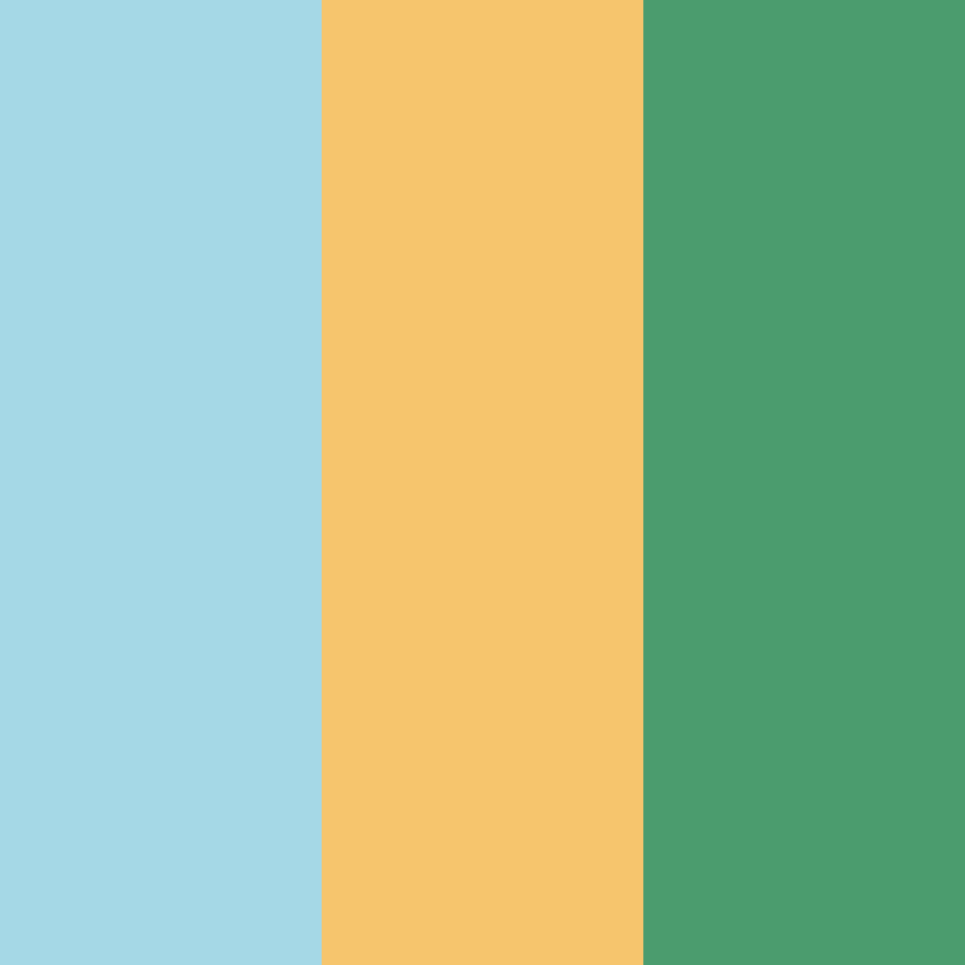 Download ocean blue and orange green color palette PNG image (square)